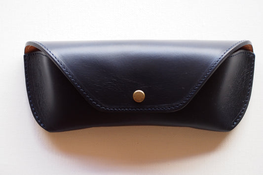 Horween Leather EYEWEAR Case 2 / Ink & Camel
