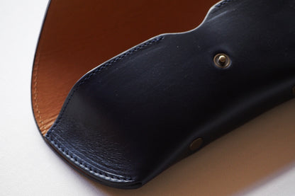 Horween Leather EYEWEAR Case 2 /  Ink & Camel