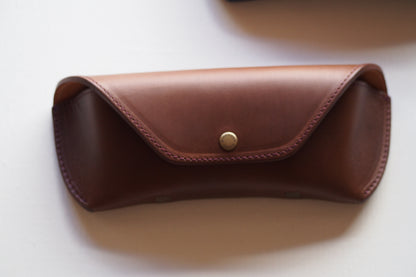 Horween Leather EYEWEAR Case 2 / VINTAGE  BROWN