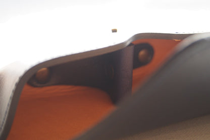 Horween Leather EYEWEAR Case 2 /  Ink & Camel