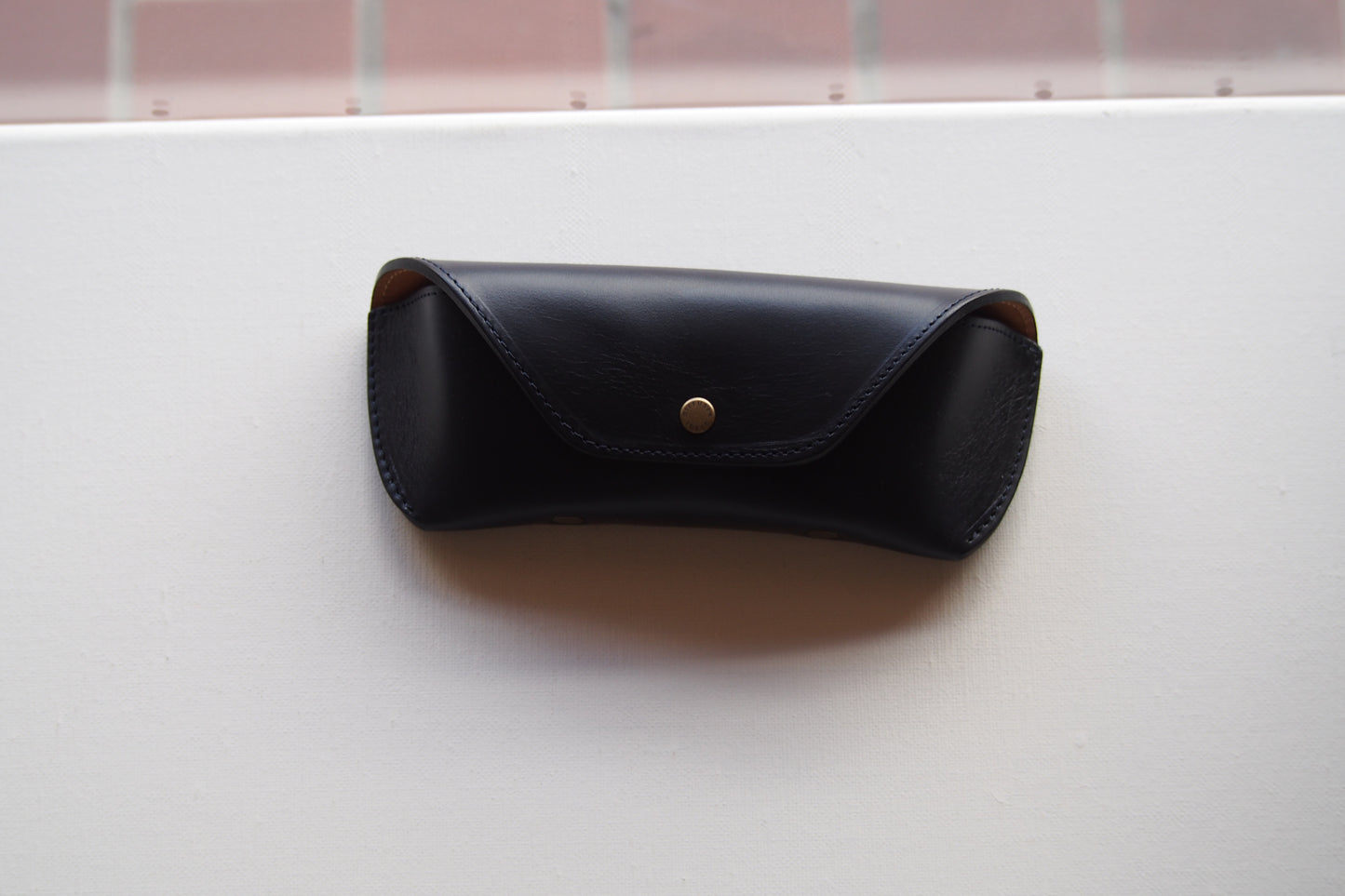 Horween Leather EYEWEAR Case 2 /  Ink & Camel
