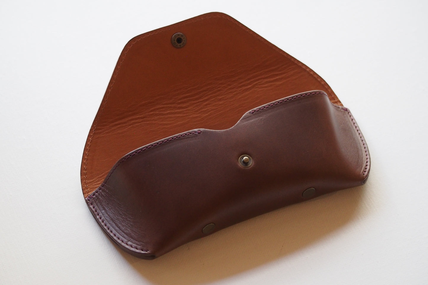 Horween Leather EYEWEAR Case 2 / VINTAGE  BROWN