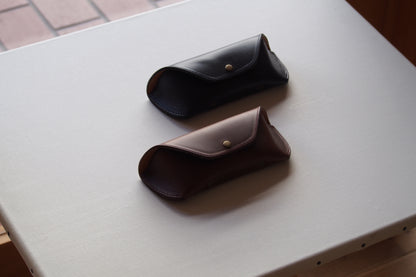 Horween Leather EYEWEAR Case 2 / VINTAGE  BROWN