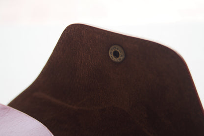 OIL LEATHER EYEWEAR CASE / Red Brown & Brown