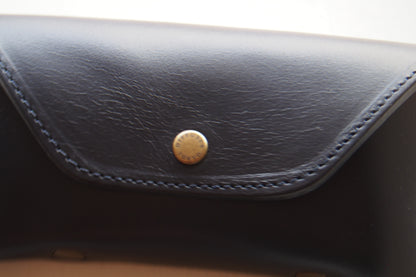 Horween Leather EYEWEAR Case 2 /  Ink & Camel